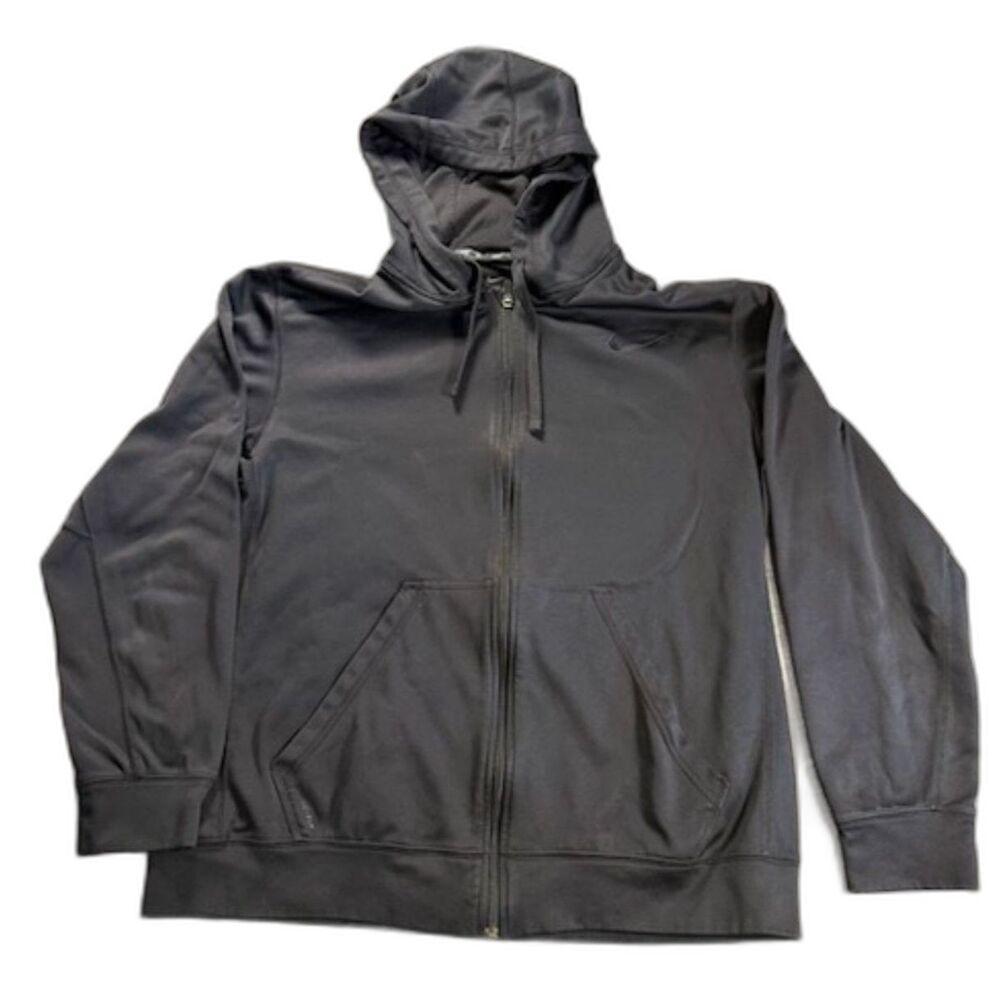 Nike Therma FIT Hoodie Mens XL Black Full Zip Sweatshirt Training Athletic